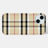 "Klassiek geruit patroon" iPhone hoesje (Achterkant (horizontaal))