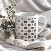 Klassiek geruit patroon koffiemok