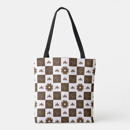 Klassiek geruit patroon tote bag (Achterkant)