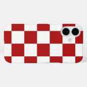 Klassiek geruit rood en wit patroon Case-Mate iPhone case (Achterkant (horizontaal))
