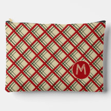 Klassiek geruit Schots geruit Monogram Ontwerp