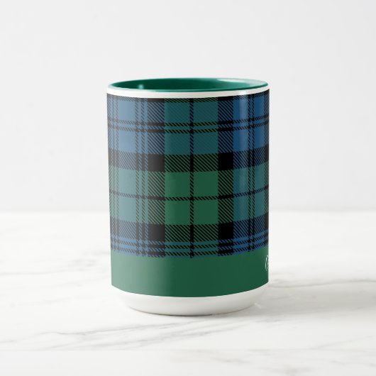Klassiek geruit script Custom Clan Campbell Tartan Mok (Midden)