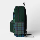 Klassiek geruite gepersonaliseerde Campbell Tartan Bedrukte Rugzak (Rechts)