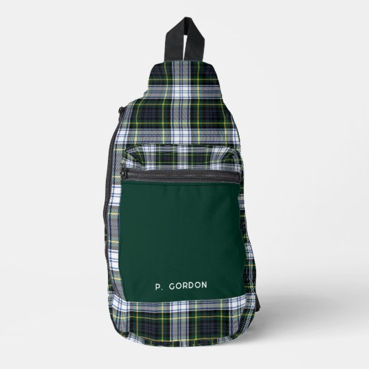Klassiek geruite Gordon rustieke Tartan gepersonal Sling Bag (Voorkant)