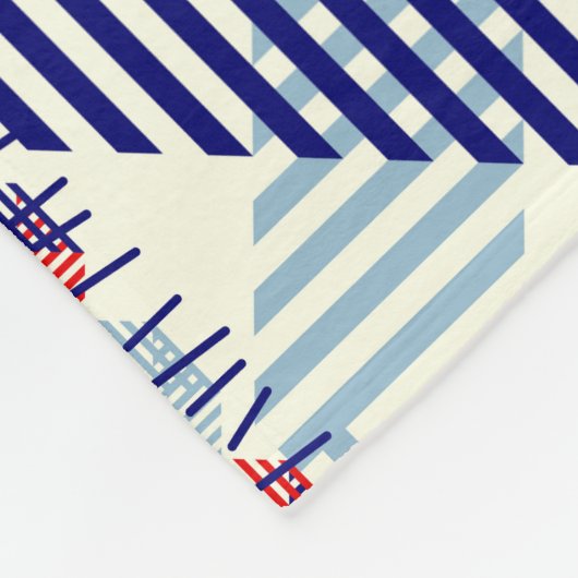 Klassiek geruite patchwork: vierkanten patroon fleece deken (Hoek)