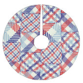 Klassiek geruite patchwork: vierkanten patroon kerstboom rok (Voorkant)