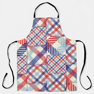 Klassiek geruite patchwork: vierkanten patroon schort
