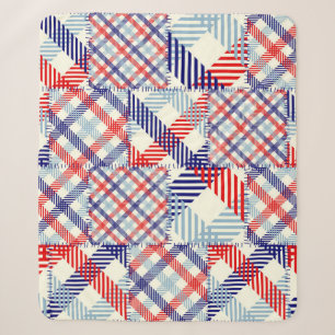 Klassiek geruite patchwork: vierkanten patroon sherpa deken