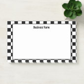 Klassiek geruite zwart-witnotities post-it® notes (Kantoor)