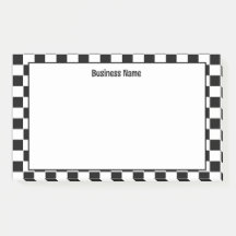 Klassiek geruite zwart-witnotities