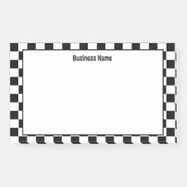 Klassiek geruite zwart-witnotities post-it® notes