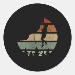 Klassiek Geschenk voor Rotsklimmer Bergbeklimmer Ronde Sticker