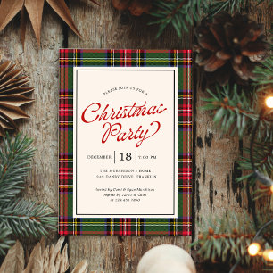 Klassiek gespeeld Retro Script Kerstfeest Kaart