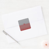 Klassiek gestreept monogram vierkante sticker (Envelop)