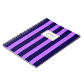 Klassiek gestreept notitieboek met aangepaste naam (Linkerzijde)