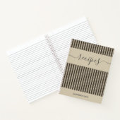 Klassiek gestreepte minimalistische script aangepa notitieboek (Binnen)