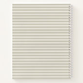 Klassiek gestreepte minimalistische script aangepa notitieboek (Achterkant)