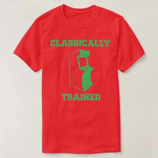Klassiek getrainde arcadespeler t-shirt (Design voorkant)