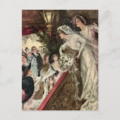 Klassiek getrouwde pasgetrouwden, Victoriaanse bru Briefkaart (Voorkant)