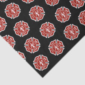 Klassiek gevuurspatroon zwart tissuepapier (Detail)