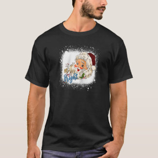 Klassiek gezicht van kerstman vrolijk en opgewekt  t-shirt