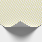 Klassiek Gingham Boter Geel Cadeaupapier (Hoek)