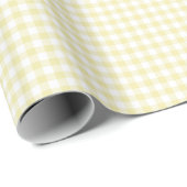 Klassiek Gingham Boter Geel Cadeaupapier (Rol Hoek)