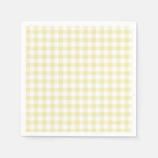 Klassiek Gingham Boter Geel Servet (Voorkant)