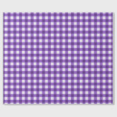 Klassiek Gingham geruite patroon in Paarse Cadeaupapier (Vlak)