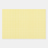 Klassiek Gingham Goudgeel Inpakpapier Vel (Voorkant 3)