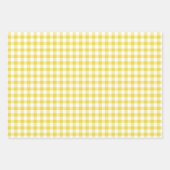Klassiek Gingham Goudgeel Inpakpapier Vel (Voorkant 2)