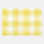 Klassiek Gingham Goudgeel Inpakpapier Vel (Voorkant)
