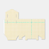 Klassiek Gingham Kanariegeel Bedankdoosjes (Uitgevouwen)