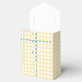 Klassiek Gingham Kanariegeel Bedankdoosjes (Geopend)