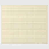 Klassiek Gingham Kanariegeel Cadeaupapier (Vlak)