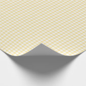 Klassiek Gingham Kanariegeel Cadeaupapier (Hoek)