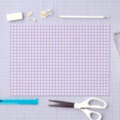 Klassiek Gingham Zacht Lavendel Tissuepapier (Craft)