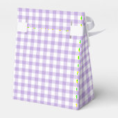 Klassiek Gingham Zachte Lavendel Bedankdoosjes (Achterkant)