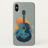 Klassiek gitaar silhouet Case-Mate iPhone case (Achterkant)