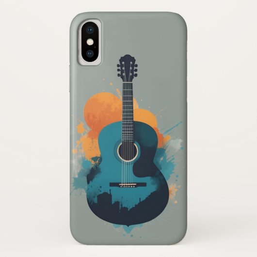 Klassiek gitaar silhouet Case-Mate iPhone case (Achterkant)