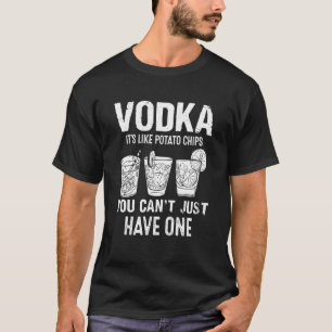 Klassiek glas van wodka-drinkker en voor een Drink T-shirt