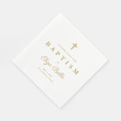 Klassiek Gold Glitter Cross Baptisme Servet (Hoek)