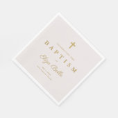 Klassiek Gold Glitter Cross Baptisme Servet (Hoek)