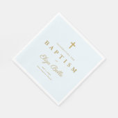 Klassiek Gold Glitter Cross Baptisme Servet (Hoek)