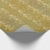 Klassiek Gold Glitter Floral Pattern Cadeaupapier (Hoek)