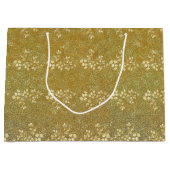 Klassiek Gold Glitter Floral Pattern Groot Cadeauzakje (Voorkant)