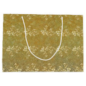 Klassiek Gold Glitter Floral Pattern Groot Cadeauzakje (Achterkant)