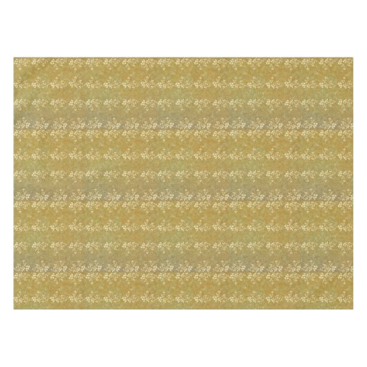 Klassiek Gold Glitter Floral Pattern Tafelkleed (Voorkant (Horizontaal))