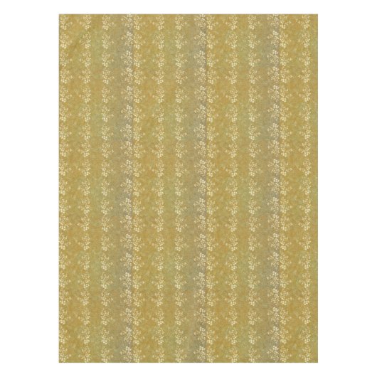Klassiek Gold Glitter Floral Pattern Tafelkleed (Voorkant)