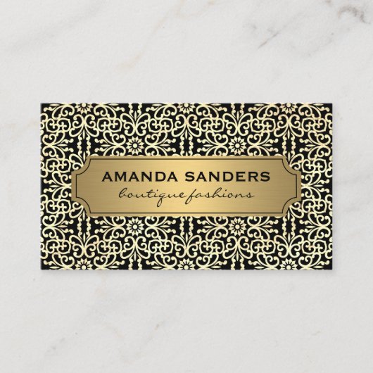 Klassiek Gold Lijst sierpatroon Visitekaartje (Voorkant)
